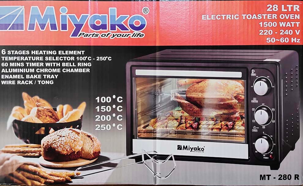Picture of Miyako Multi Purpose Electric Toaster Oven (MT-280R)