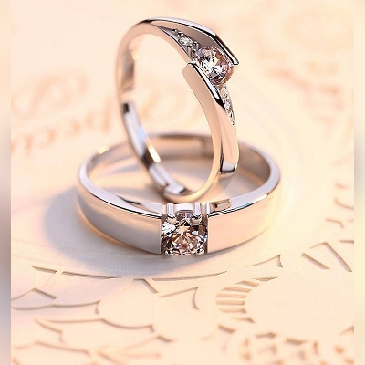 Picture of Couple Fashion Jewelry Finger Ring(Null) - Silver