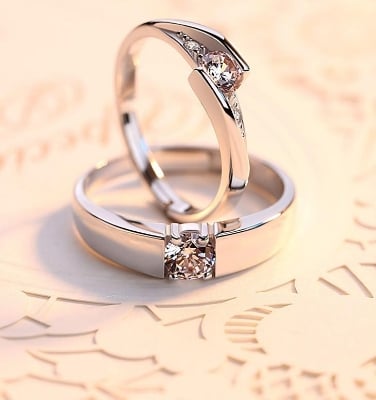 Picture of Couple Fashion Jewelry Finger Ring(Null) - Silver