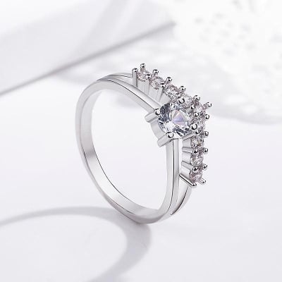 Picture of Princess Cut Finger Ring(Null) - Silver