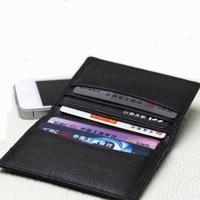 Picture of Pure Leather Card Holder - Black