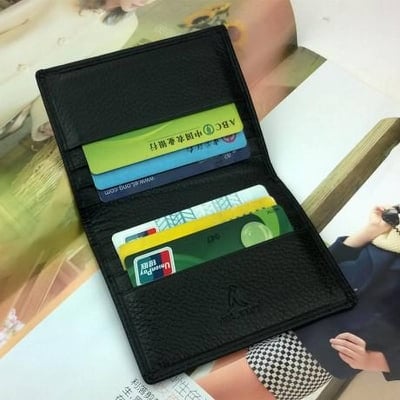 Picture of Genuine Leather Credit & visiting Card Holder - Black