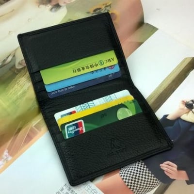 Picture of Genuine Leather Credit & visiting Card Holder - Black