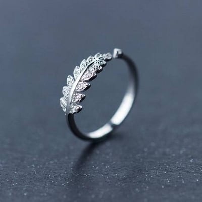 Picture of Platinum Plated Zircon Allow Lady Ring(Null) - Silver
