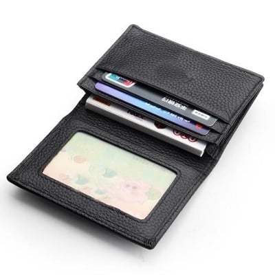 Picture of Genuine Leather Credit & visiting Card Holder/wallet - Black