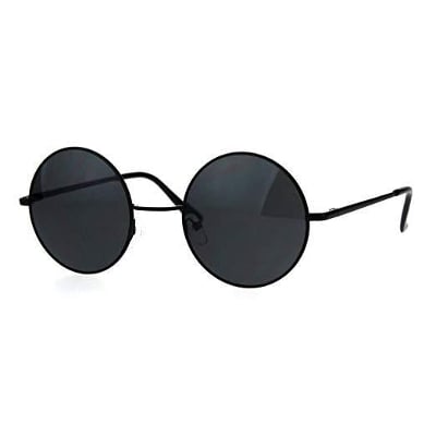 Picture of Hipe Black Round Sunglasses for Men and Women(Null) - Black