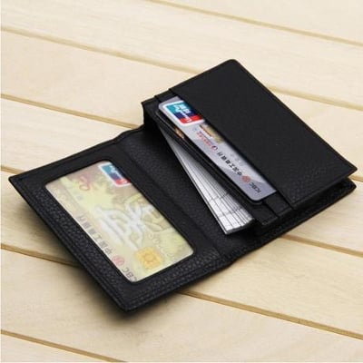 Picture of Pure Leather Card Holder/Wallet - Black