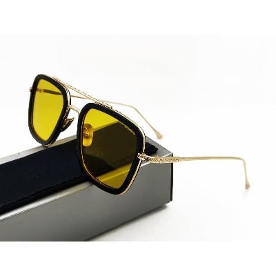 Picture of Fashion Iron Man Sunglasses Men Women(Null) - Yellow