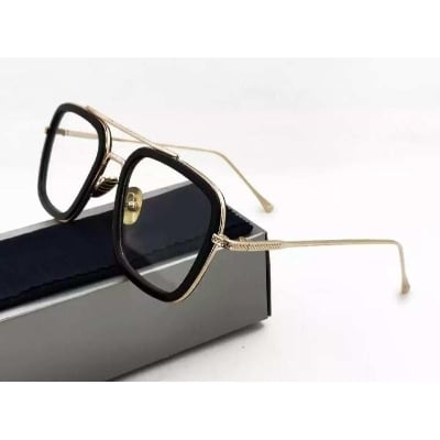Picture of Black Eagle Tony Stark Iron Man Mirror Black Metal Sunglasses(Null) - White