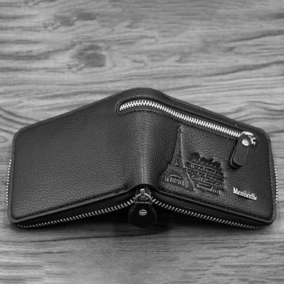 Picture of MENBENSE Male Money Purses with Simple Wallets - Black