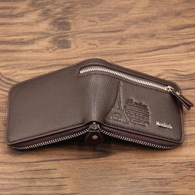 Picture of Genuine top cow Leather Wallet(money bag) - Chocolate