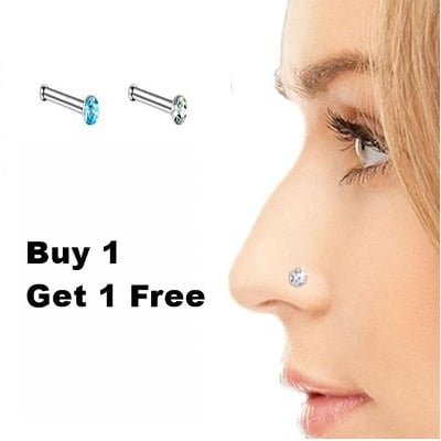 Picture of Cubic Zirconia Nose Studs In Sterling Silver(Null)