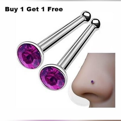 Picture of Buy 1 Get 1 Free Stainless Steel Nose Rings Studs(Null)