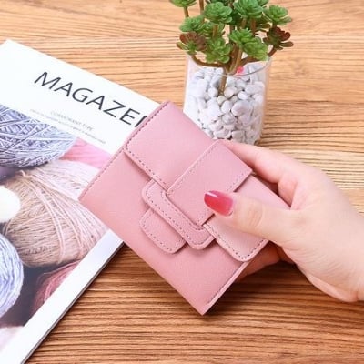 Picture of Simple Female Short Purses Girls Credit Card Wallet