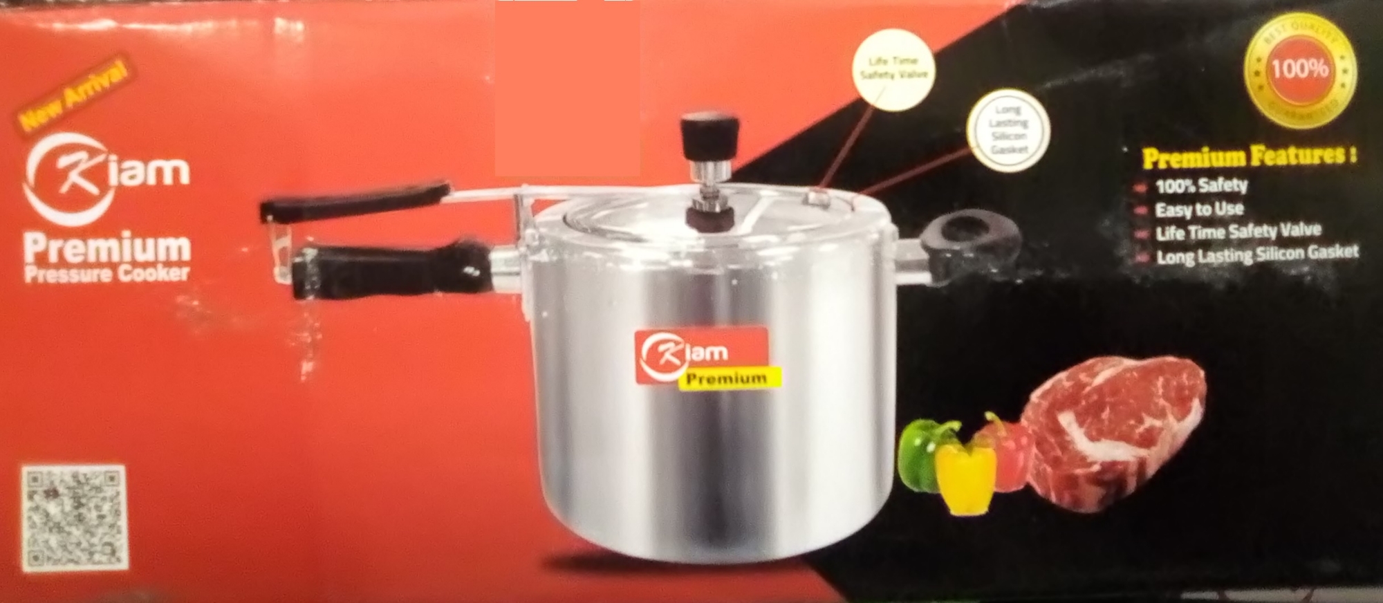 Picture of Kiam Premium Pressure Cooker (ORDER AS PER SIZES) (Silver6.5L)