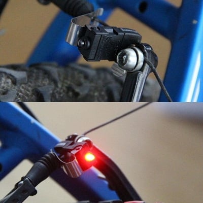 Picture of Portable Mini Brake Bike Light Mount For V Brake - Black