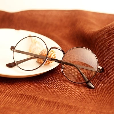 Picture of Retro Round Metal Hippie Sunglasses(Null) - White