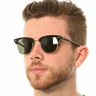 Picture of Vintage Inspired Metal Round Circle Sunglass(Null) - Black