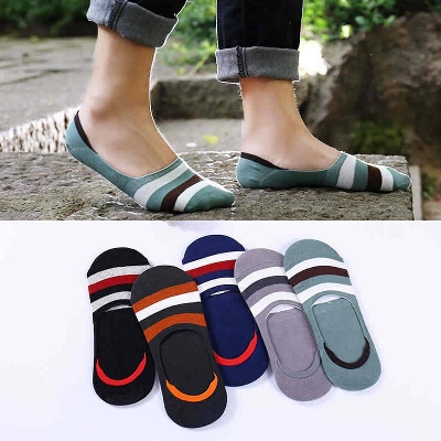 Picture of Men No Show Low Cut Loafer Socks_3 Pairs - Black