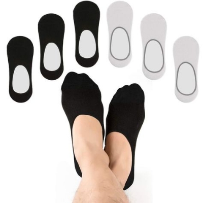 Picture of New fashion Loafer Socks For men - 4 Pairs - Black