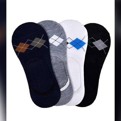 Picture of Men No Show Low Cut Loafer Socks_4 Pairs - Black