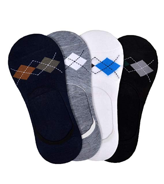 Picture of Men No Show Low Cut Loafer Socks_4 Pairs - Black