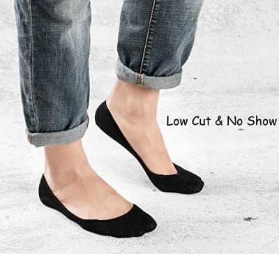 Picture of Men Non-Slip Cotton Invisible Socks Loafer Socks - Black