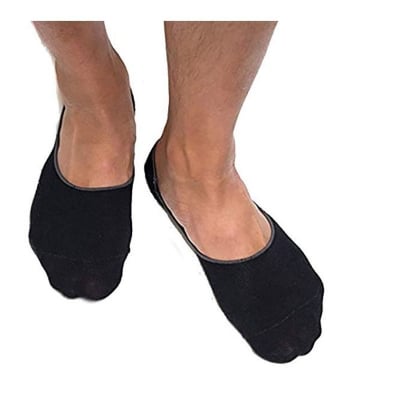 Picture of Men Non-Slip Cotton Invisible Socks Loafer Socks- 1 Pairs - Black