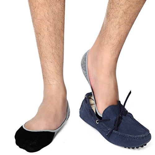 Picture of Men Non-Slip Cotton Invisible Socks Loafer Socks- 1 Pairs - Black