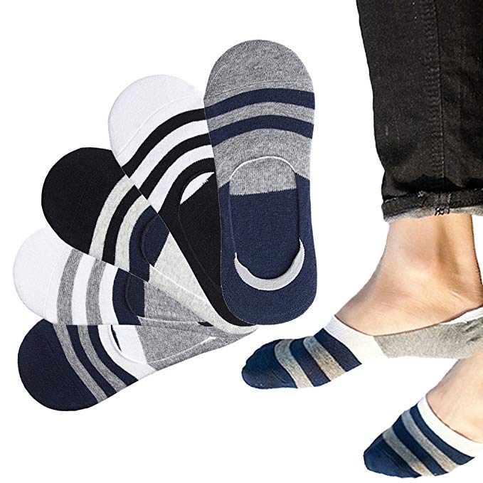Picture of New fashion Loafer Socks For men- 4 Pairs - Black