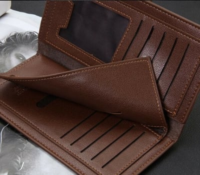 Picture of Latest Design Long Slim Men Wallets - Brown