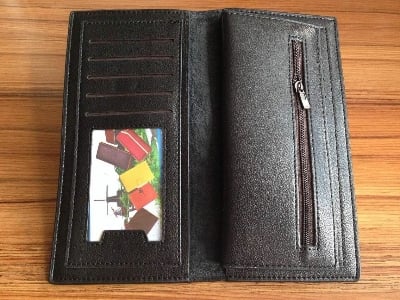 Picture of High quality Huge Capacity Thin Men's Long Wallet - Chocolate