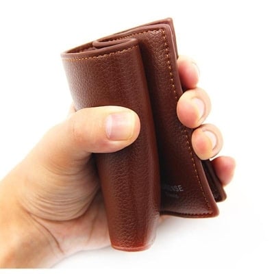 Picture of Fashion Leather Short Men's Wallets & Card Holder - Brown