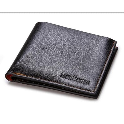 Picture of New Fashion men short type casual leather Wallet - Black
