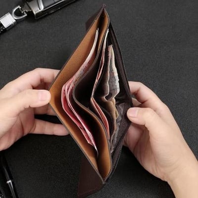 Picture of New Style Leather Short Men's Wallets - Chocolate