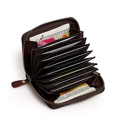 Picture of Wallets for Women Small Blocking Zipper Credit Card Wallet/Purse