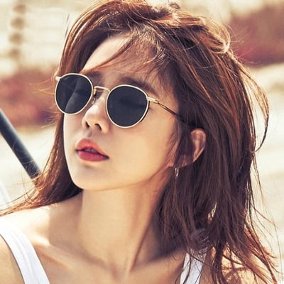 Picture of Metal Round Circle Style Sunglasses(Null) - Black