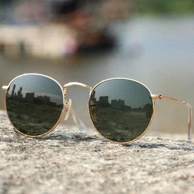 Picture of Hipe Black Round Sunglasses for Men and Women(Null) - Black