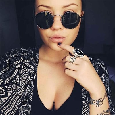 Picture of Round Oval Style Men Women Sunglasses Metal Frame Small Lens Fashion Shades(Null) - Black