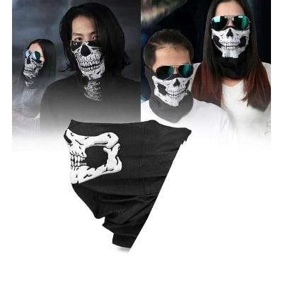 Picture of Handkerchief Skull Ghost - Black