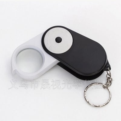 Picture of Folding Pocket Magnifying Glass With Keyring - Black