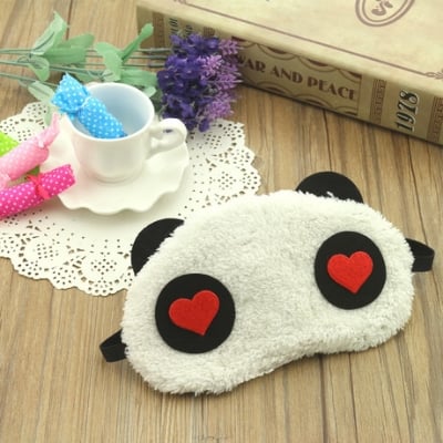 Picture of New Cute Face White Panda Eye Mask Eyeshade Shading Sleep Eye Mask - White