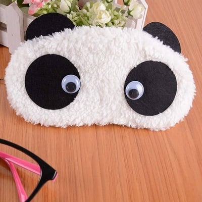 Picture of Blindfold 3D Eye Mask Soft Padded Sleep Travel Shade Cover - White