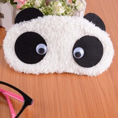Picture of Blindfold 3D Eye Mask Soft Padded Sleep Travel Shade Cover - White