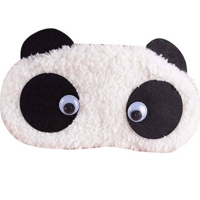 Picture of Cute Panda Eye Mask Cover Sleep Mask Eye Patch Good Sleeping Travel Soft Gift - White