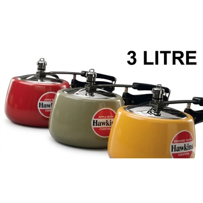 Picture of Hawkins Contura Color Pressure Cooker 3-5 Liter (Tomato Red) (Multicolor3)