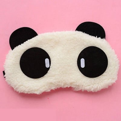 Picture of Eye Shade Cartoon Blindfold Sleep Eyes Cover Sleeping Travel Eye Mask - White and Black