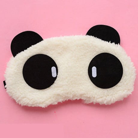 Picture of Eye Shade Cartoon Blindfold Sleep Eyes Cover Sleeping Travel Eye Mask - White and Black