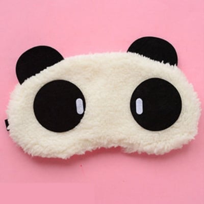Picture of Eye Shade Cartoon Blindfold Sleep Eyes Cover Sleeping Travel Eye Mask - White and Black