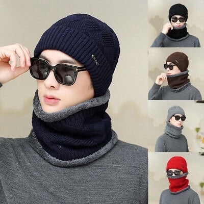 Picture of Winter Hat And Neck Warmer For Men & Woman - Red